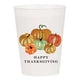 Happy Thanksgiving Watercolor Pumpkins Cups - Set of 10