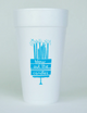 Blue Blow Out Candles Styrofoam Cup 10 Pack